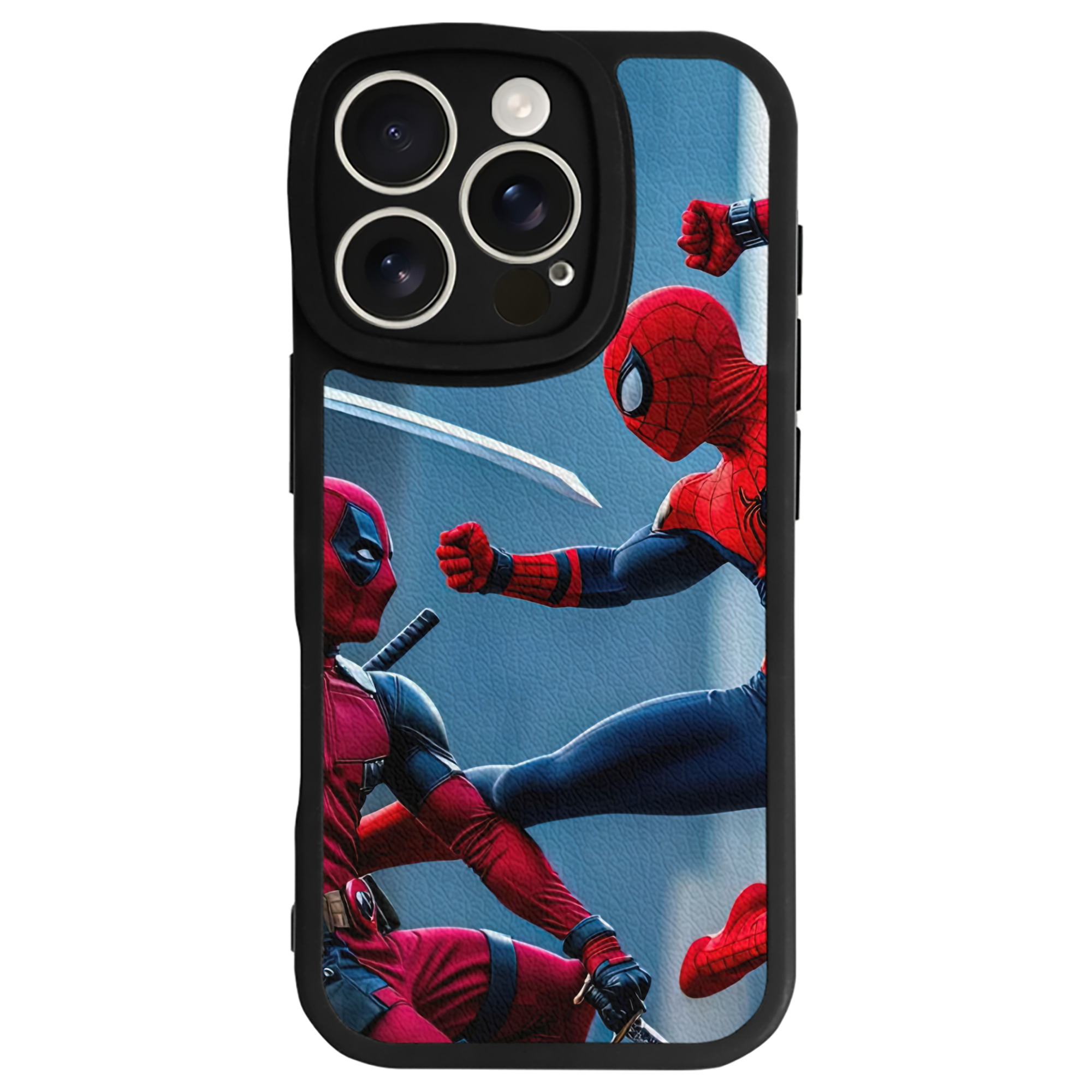 Spider Man スパイダーマン 【iPhone 16シリーズ対応】シリコンスマホケース（レザー調） 材質：シリコン